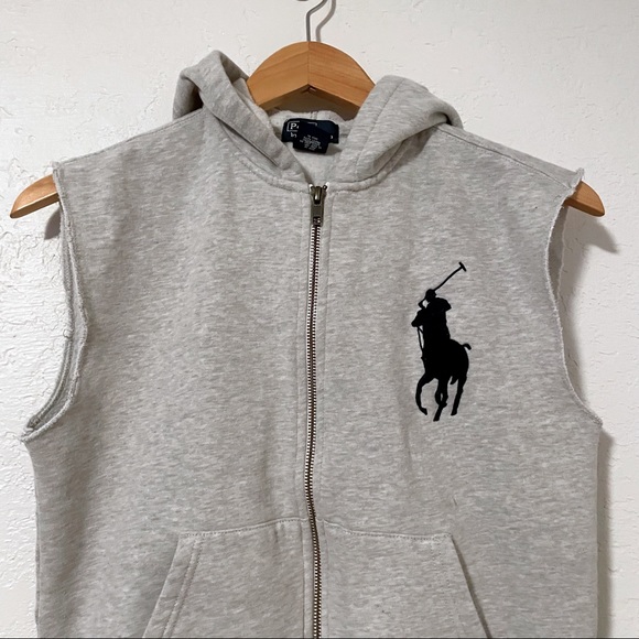 ⭐️SOLD⭐️ Polo Ralph Lauren Zip Up Vest Hoodie Boys Size M (10-12). - Picture 3 of 9